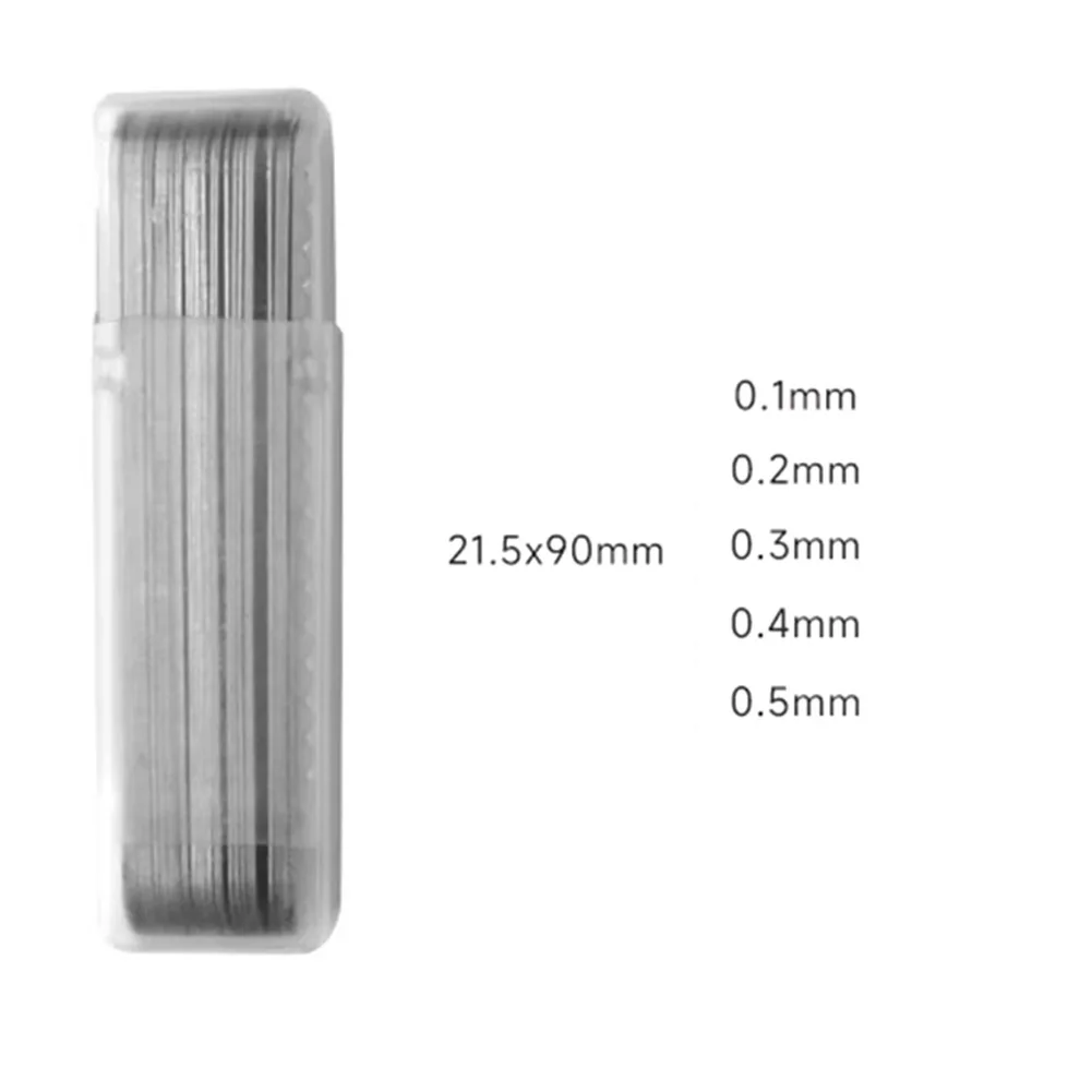 CNC Machine Tool Shim Set 50pcs Metal Spacers 0.1mm 0.2mm 0.3mm 0.4mm 0.5mm for Lathe Holder Alignment and Setup