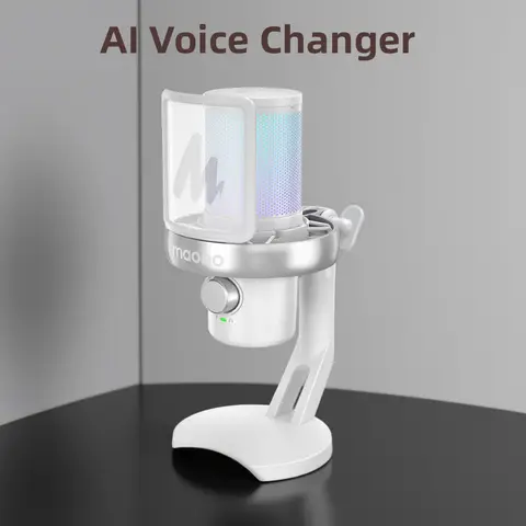 maono DM40 Wireless USB Microphone with AI Voice Changer Noise Reduction Condenser Mic for Gaming Streaming PC Laptop Recording