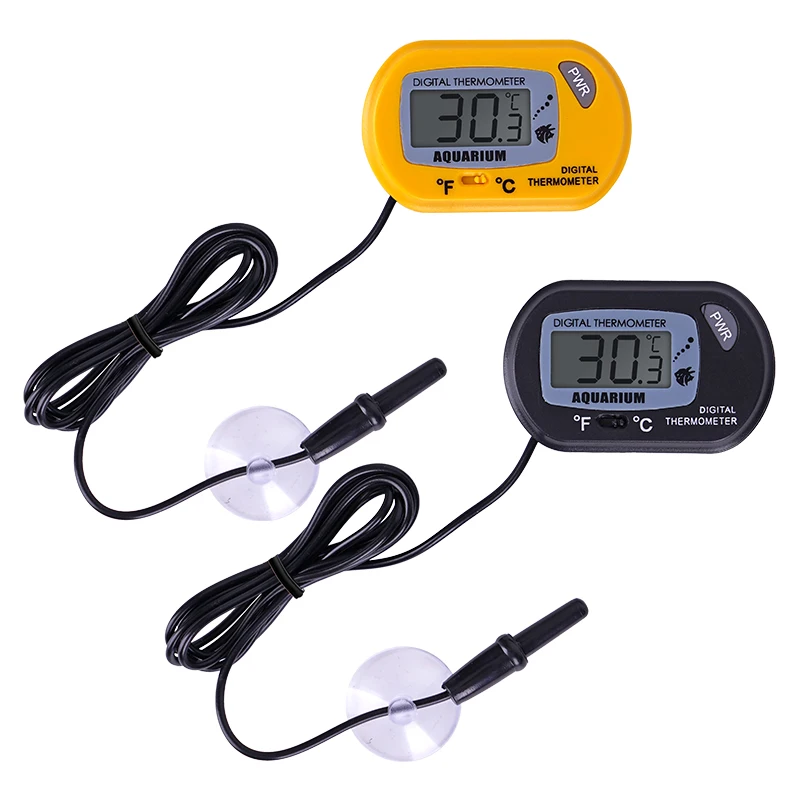 Fish Tank Thermometer LCD Digital Aquarium Temperature Water Meter Aquarium Temp Detector Fish Alarm Pet Supplies Tool Aquatic