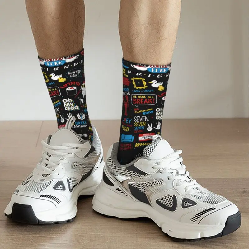 Friends-Chaussettes d'équipage de la série télévisée Symdockers pour hommes et femmes, chaussettes provoqué unisexes, printemps, été, automne, hiver, mignon