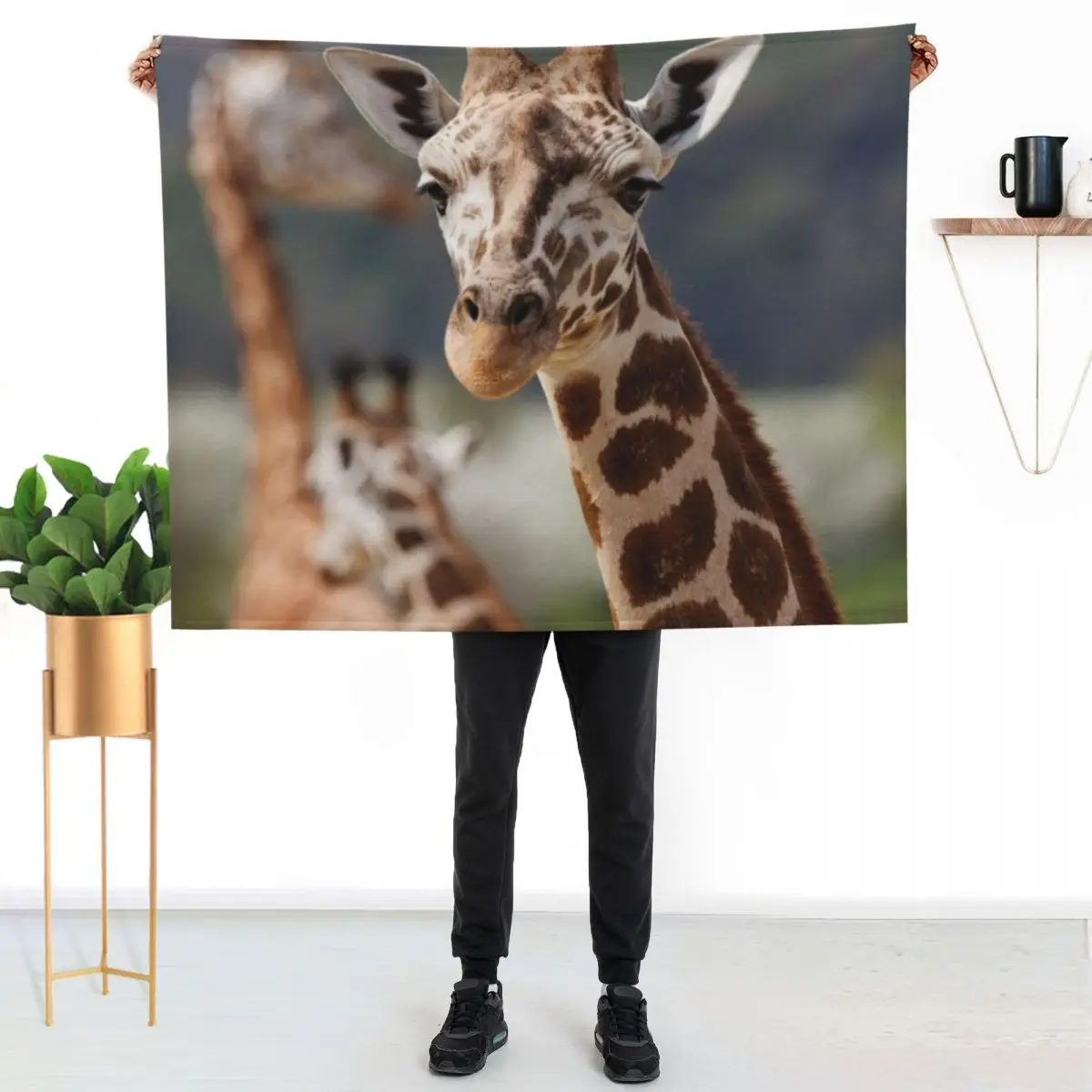 Giraffe Throw Blanket Quilt for winter Bed Custom Flannel Fabric Sofa Blankets