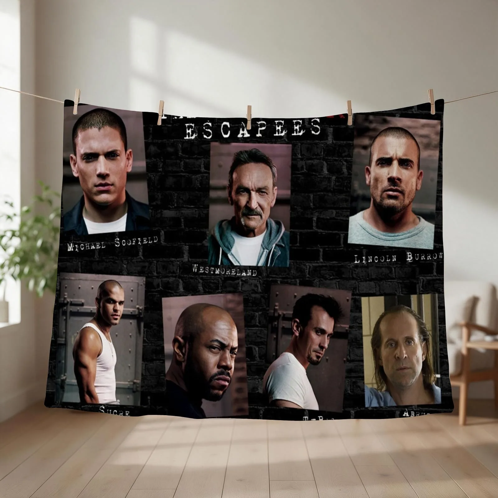 Prison Break Throw Blanket Personalized Gift halloween bed plaid Blankets For Sofas Blankets
