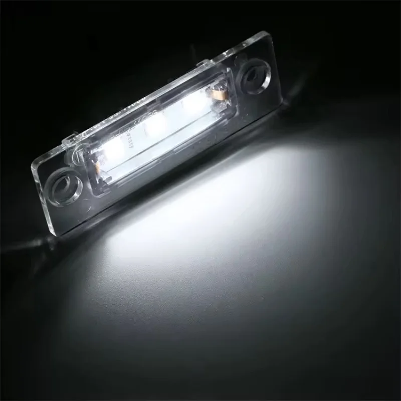 2pcs 6500K White LED Number License Plate Light Lamps For VW Transporter T5 T6 Caddy III IV Jetta MK3 MK5 Multivan Golf Passat view 4
