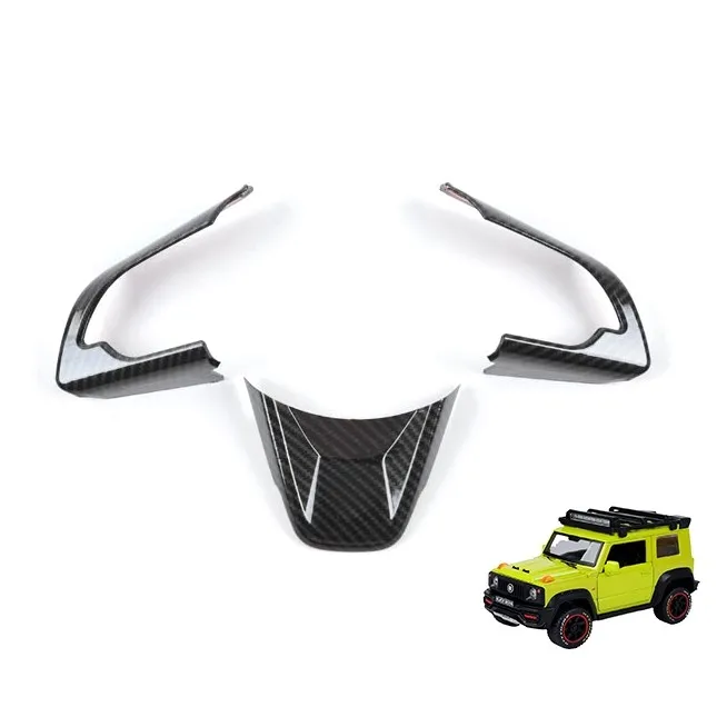 

Hot sale!ABS Steering Wheel Decoration Kit for Jimny JB64/JB74 2018+ Carbon Look for Jimny Steering Wheel Decoration Cover Trim