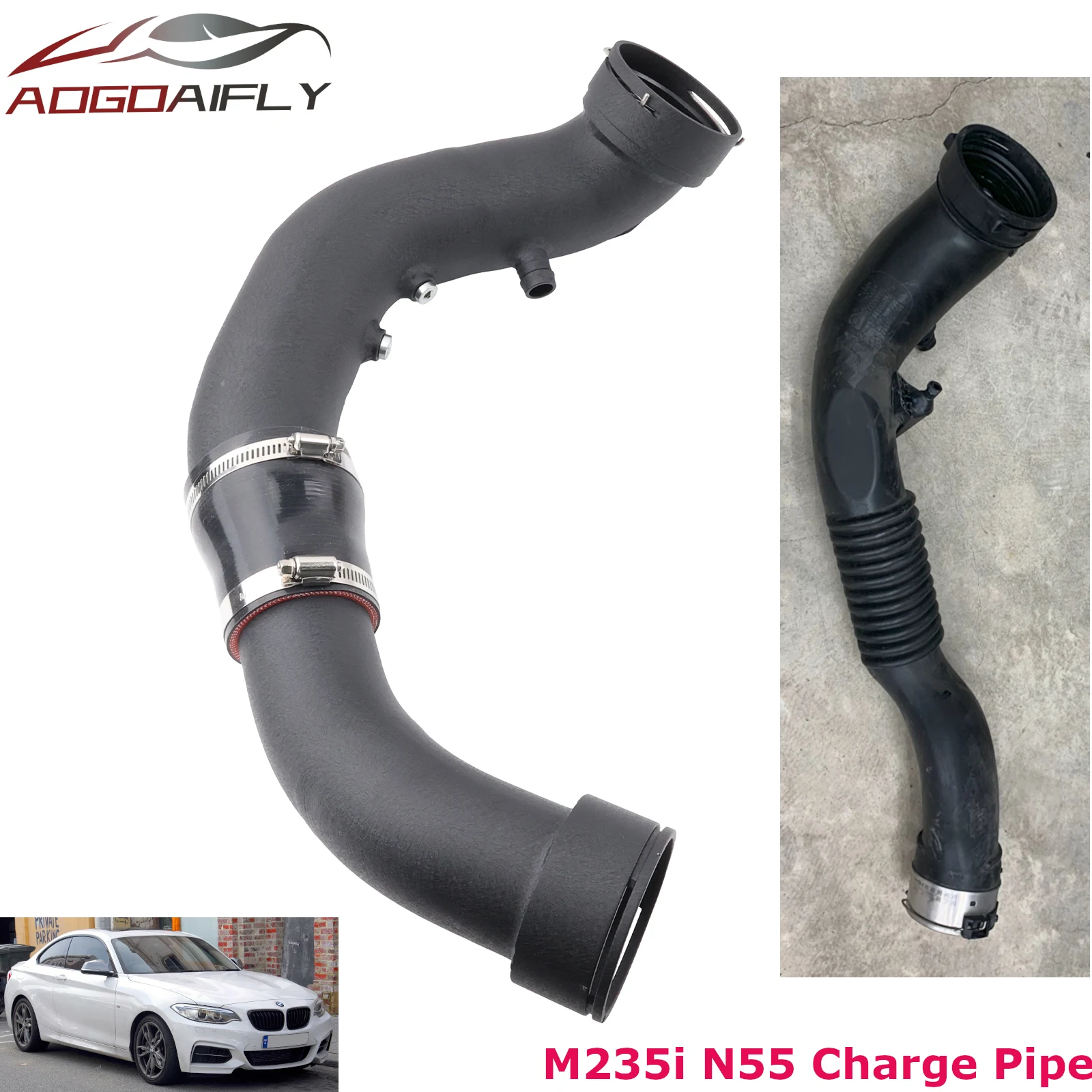Factory Supply M235i F22 N55 Intake Charge Pipe For BMW M2 N55 3.0L Turbo M135 F20 F22/F23 335i F32 435i IX F30 RWD XDrive F87