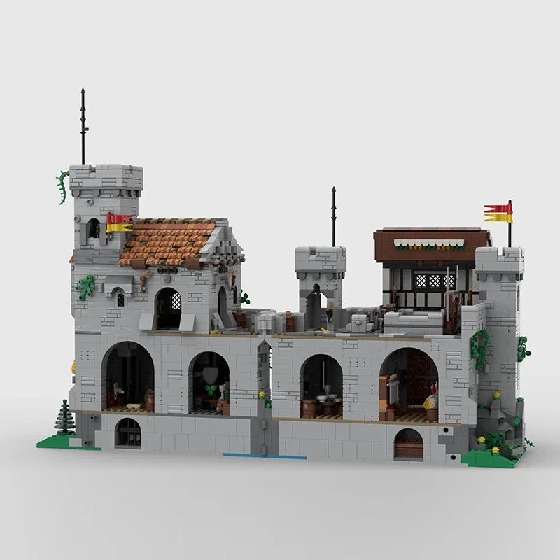 middeleeuwse militaire fort bakstenen modulair kasteel militaire fort blokken ridder kasteel bakstenen middeleeuwse architectuur cadeau moc