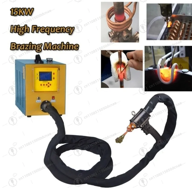 15KW Handheld Induction Heater, High Frequency Portable Brazing Machine, Copper Pipe Welding Equipment for  Heating Soldering