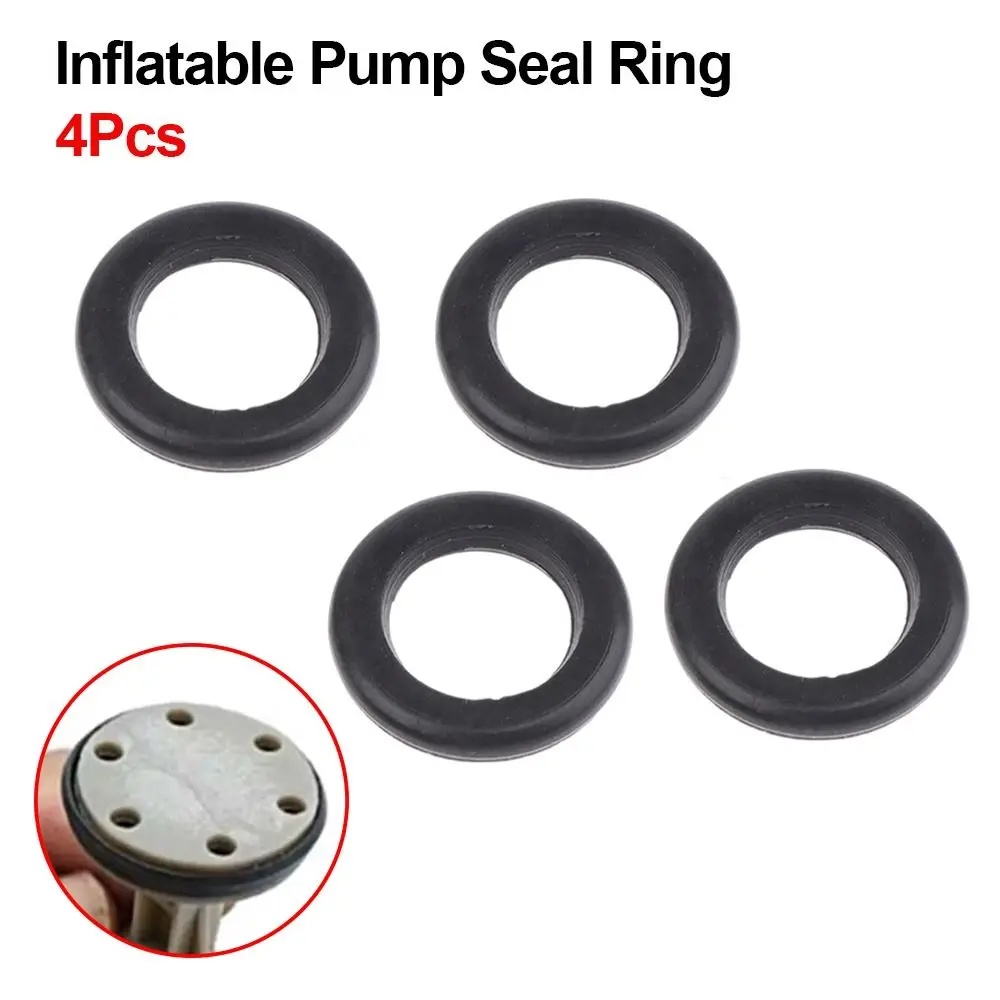 4Pcs 15mm Inflatable Pump Seal Ring Rubber Heat Resistant Electric Pump O-Ring Easy to Install Piston Seal Replacement