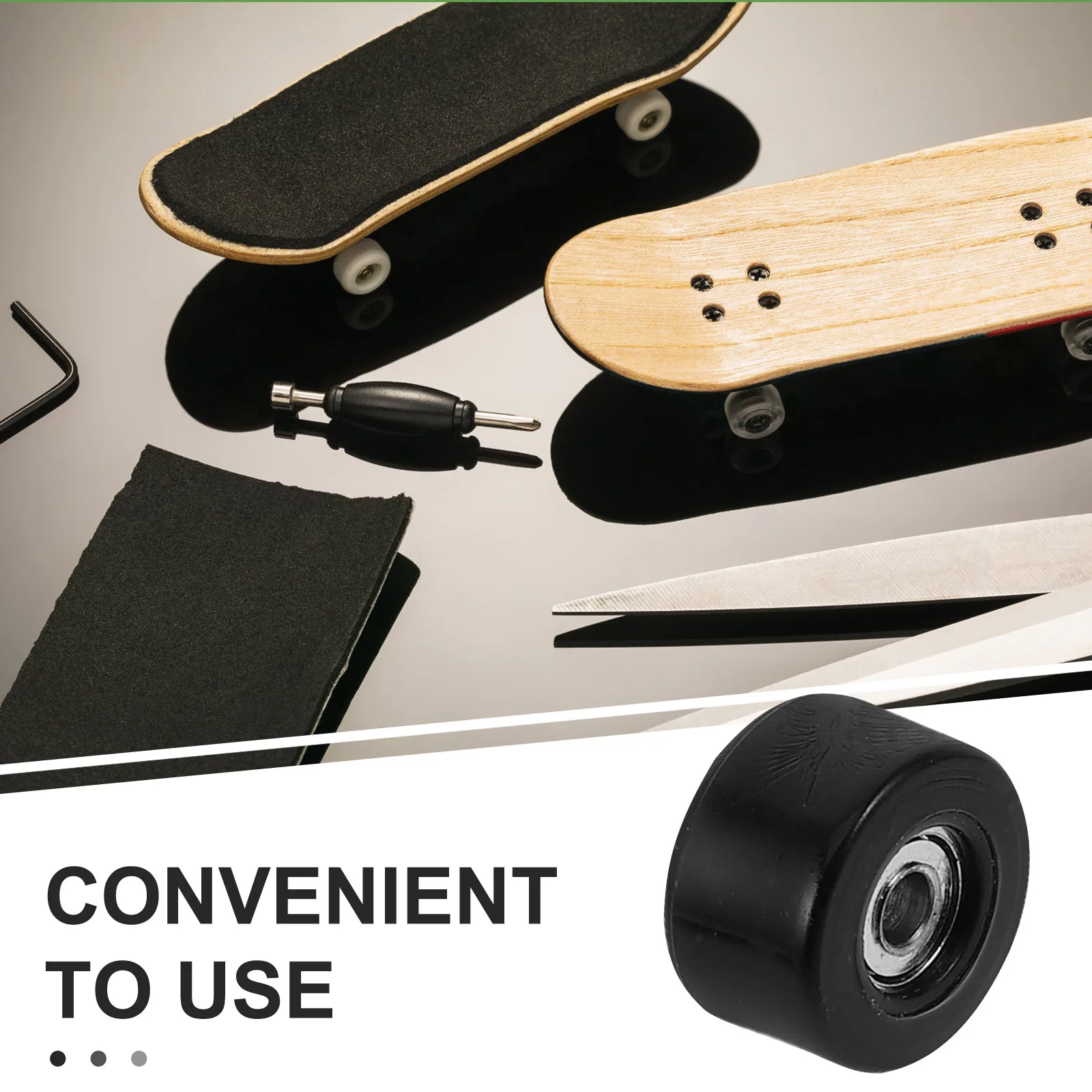 4 stuks vingerskateboardwielen met lagers Praktische stevige skateboardaccessoires voor het repareren van mini-skateboardlagerwielen