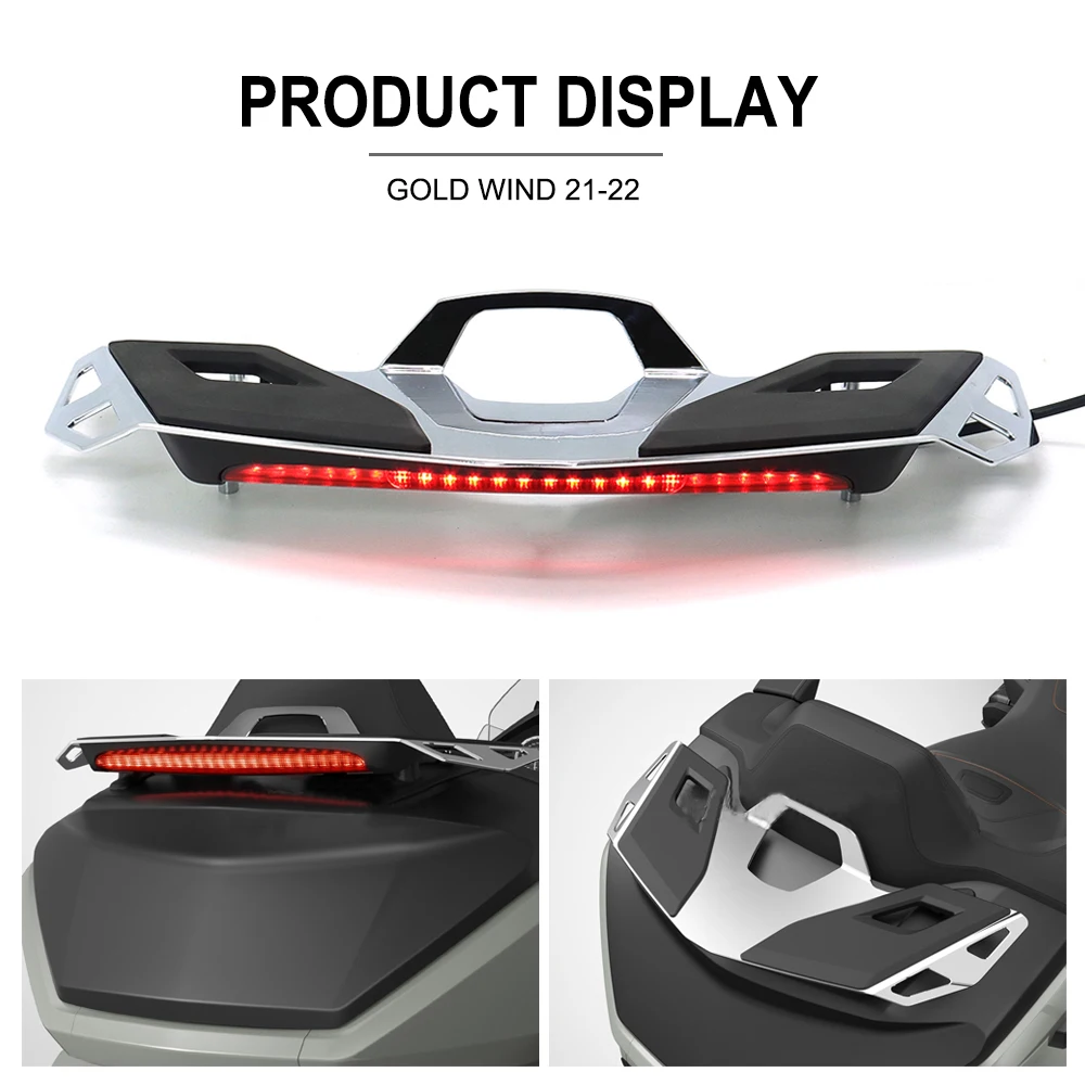 2022 2021 Motorcycle Rear Trunk Luggage Rack LED Light For Honda Goldwing GOLD WING GL1800 B Automatic DCT GL1800BD 1800DA Tour