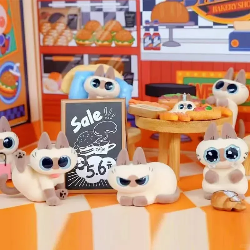 

Mysterious Box Cat Bean Paste Series Blind Box New Cartoon Cute Anime Creative Ornament Girl Birthday Gift Surprise Decoration
