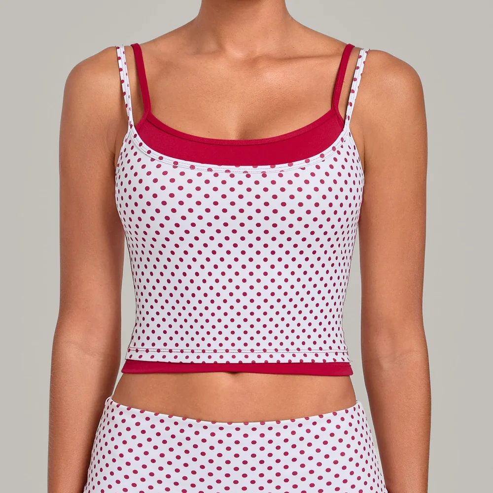 Fitness Tank Top Women Stripes And Polka Dots Yoga Vest Running Sports Underwear Female High Elastic Yoga Tank Top Gym Underwear
