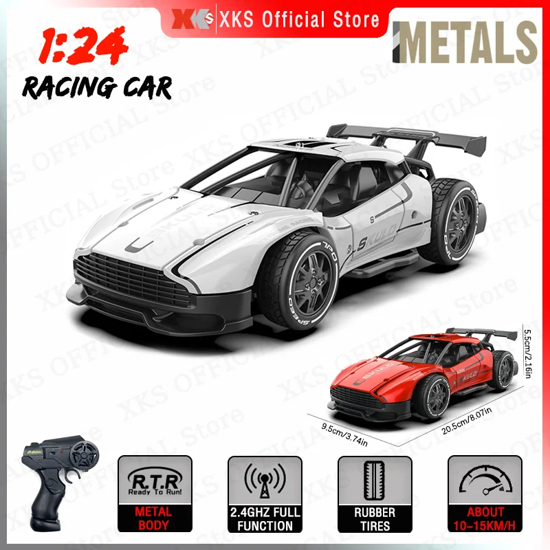 

Sulong Meta 1/24 RC Car 2.4G Remote Control 15Km/H High Speed Metal Body Mini Scale Vehicle Racing Electric Toy Car Gift for Boy