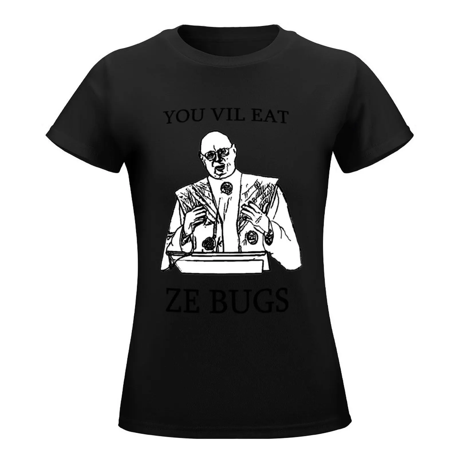 Klaus Schwab eat bugs shirt T-Shirt Female clothing cute tops Womens clothing