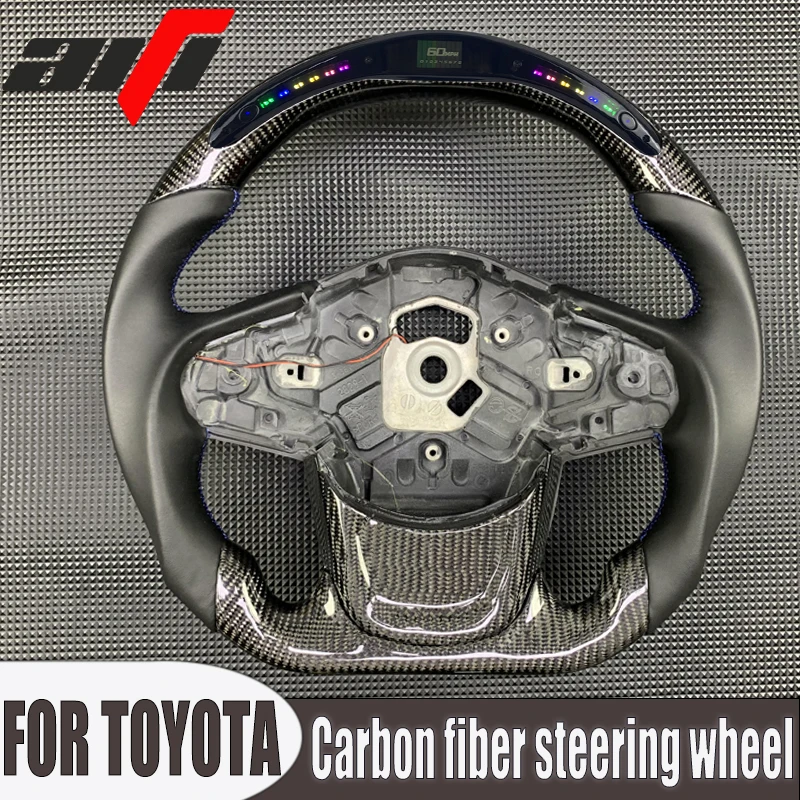 

Customized Carbon Fiber Steering Wheel For Toyota GR Supra A90 A91 2018-2022 Perforated Leather