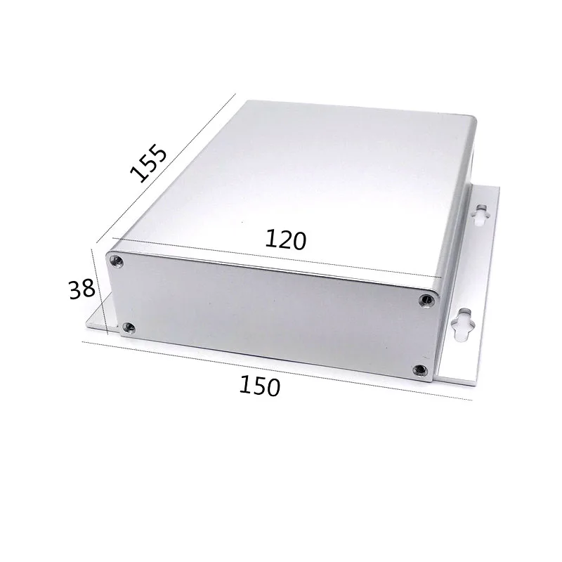 38x150x155mm Aluminum Enclosure Split Box PCB Junction Box Black Instrument Box DIY Electronic Project Case DIY Power Supply