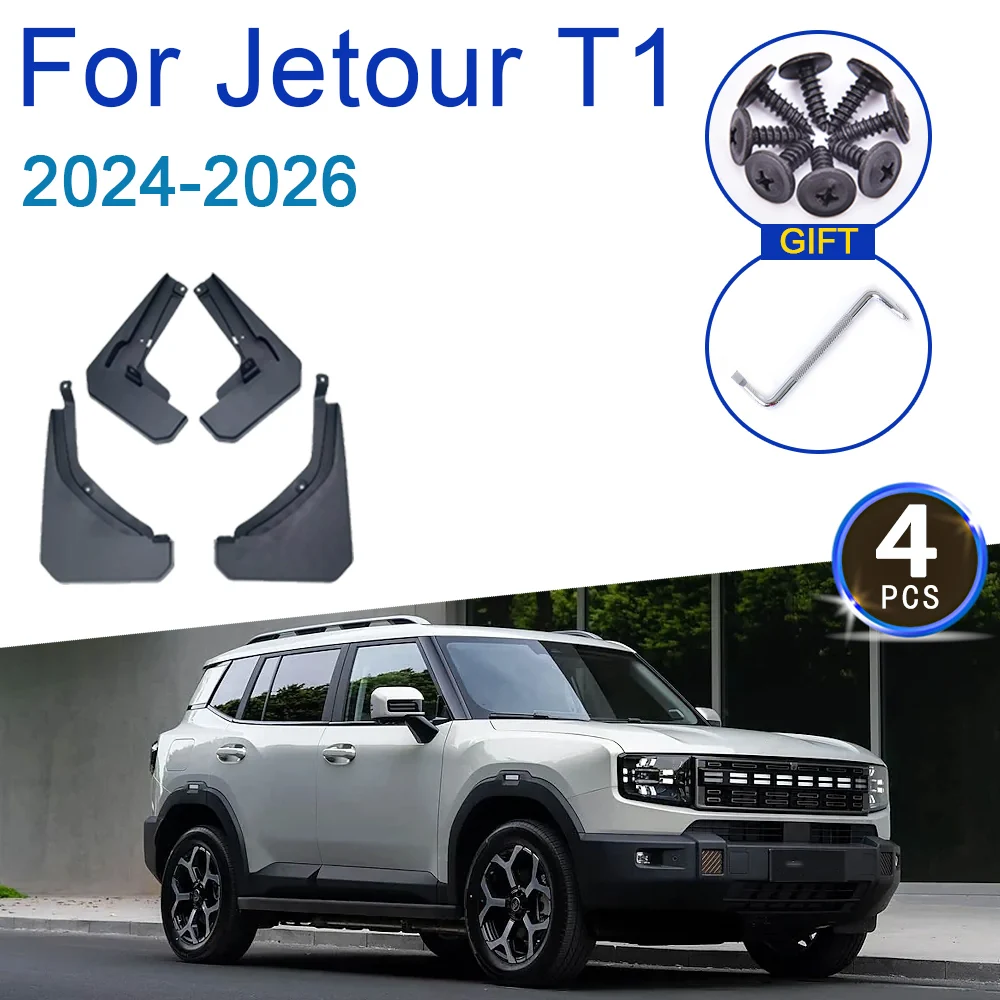 

4 шт. автомобильные крылья для Jetour T1 Body Kit Shanhai T1 Freedom 2024 2025 2026 брызговики Fender авто брызговики аксессуары