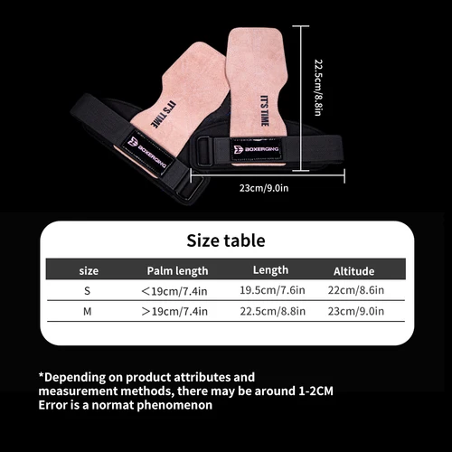 Imagen 2 del producto Guantes de gimnasio de piel de vaca, empuñaduras antideslizantes, cinturón de peso, almohadillas de elevación, cinturón de peso muerto, entrenamiento, Crossfit, guantes de Fitness, protección de palma