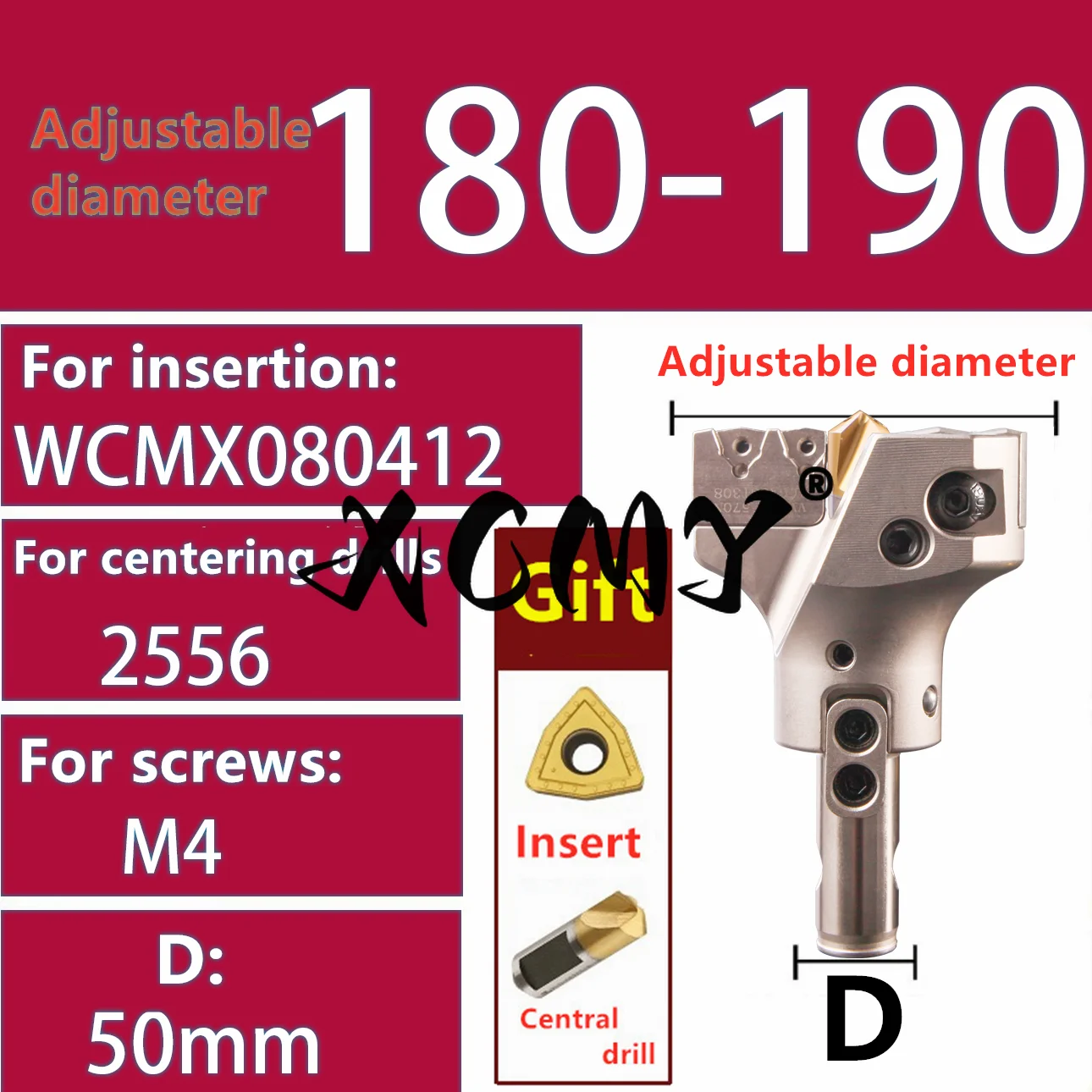 VMD verstelbare diepgat indexeerbare boor met grote diameter 45-160 mm U-boor boorgereedschap voor WCMX WCMT inbrengen