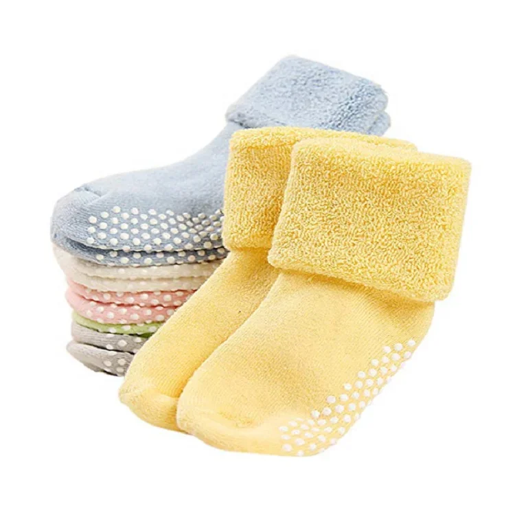 

Thicken Comfort Cotton Anti Slip Non Skid Ankle Toddler Kids Boys Girls New Born Baby Socks