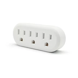 3-Outlet Wall Tap Adapter - 1 to 3 Grounded Outlet Extender, 3-Prong Multi Plug Splitter for Cruise, Home, Office and Dorm