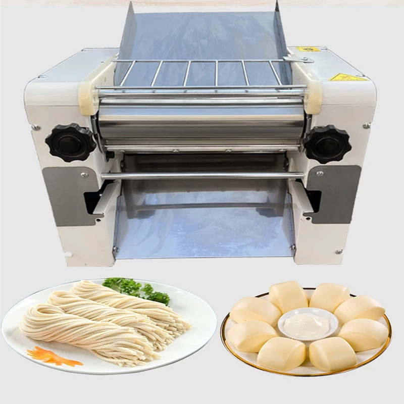 

Kneading Making Commercial Dough Roller Tablet Press Cut Dumpling Wrapper Stainless Steel Multifunctional Electric Noodle Machin