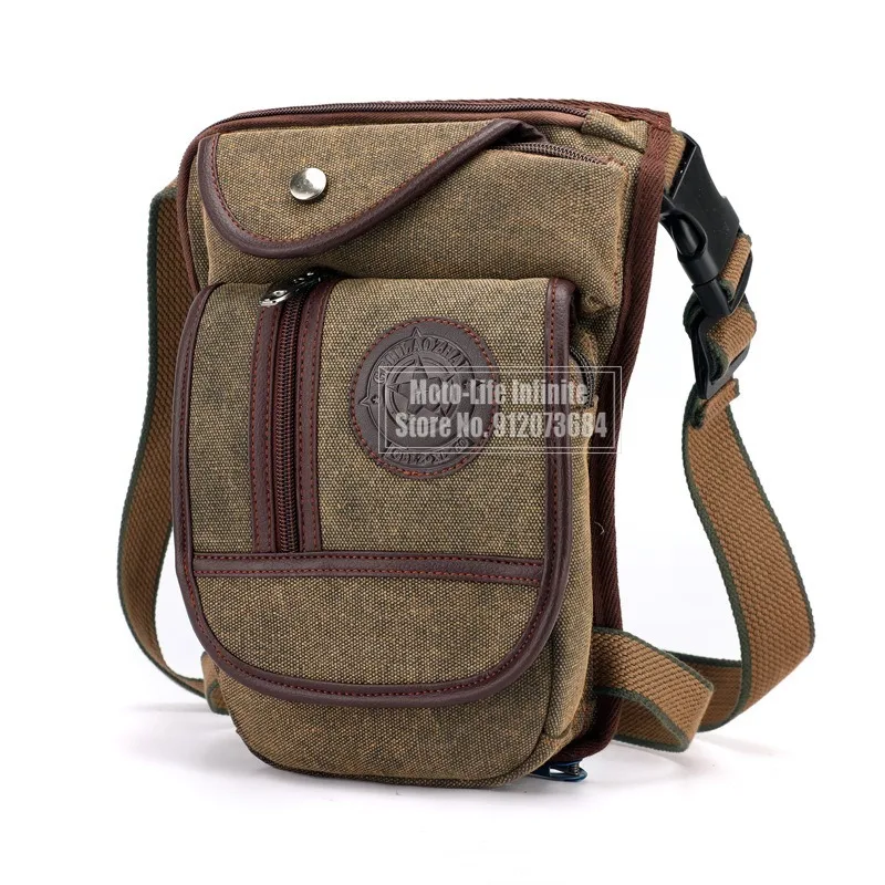 Motorcycle Leg Bag Military Fan Bag Riding Outdoor Leisure Sports Multifunctional Canvas Motorcycle Leggings Waist Bag Men