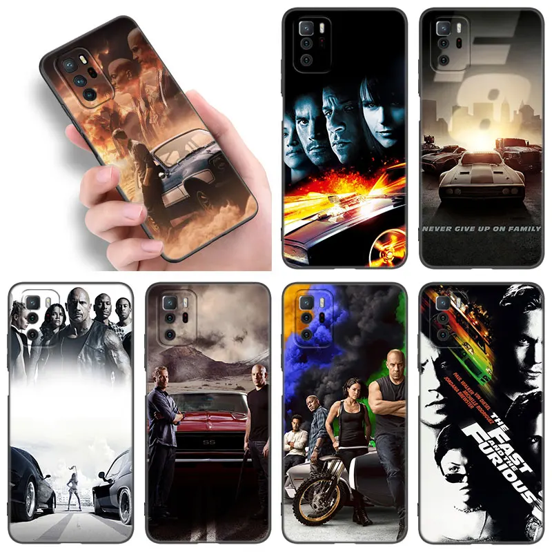 Hot Movie Fast And Furious Black Silicone Phone Case For Xiaomi Redmi Note 9 10 11 11S 11T 12 13 Pro 5G Plus 9S 10S 12S