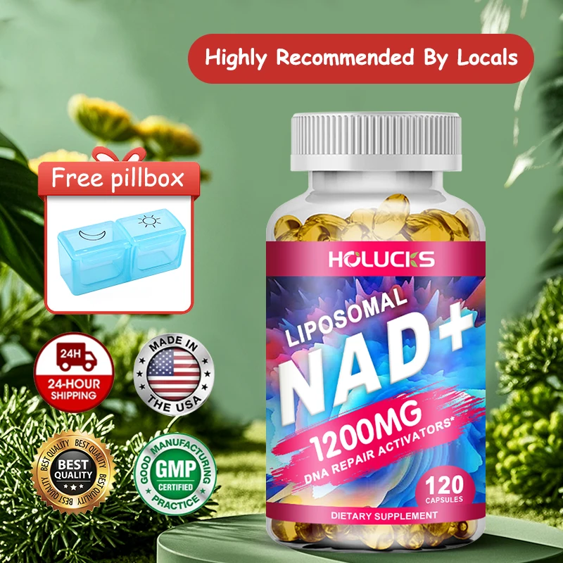 

Premium NAD+ Capsules, Support Brain & Heart Health, Cellular Renewal, Healthy Aging, Overall Vitality, GMP Certified, Non-GMO