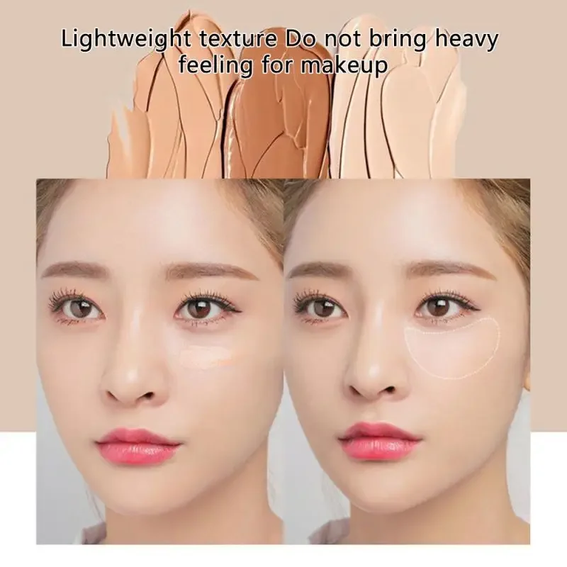 Heallor Concealer Foundation Acne Marks Anti-sweat Concealer Natural Color Face Waterproof Concealer Trimming Dark Circle Concea