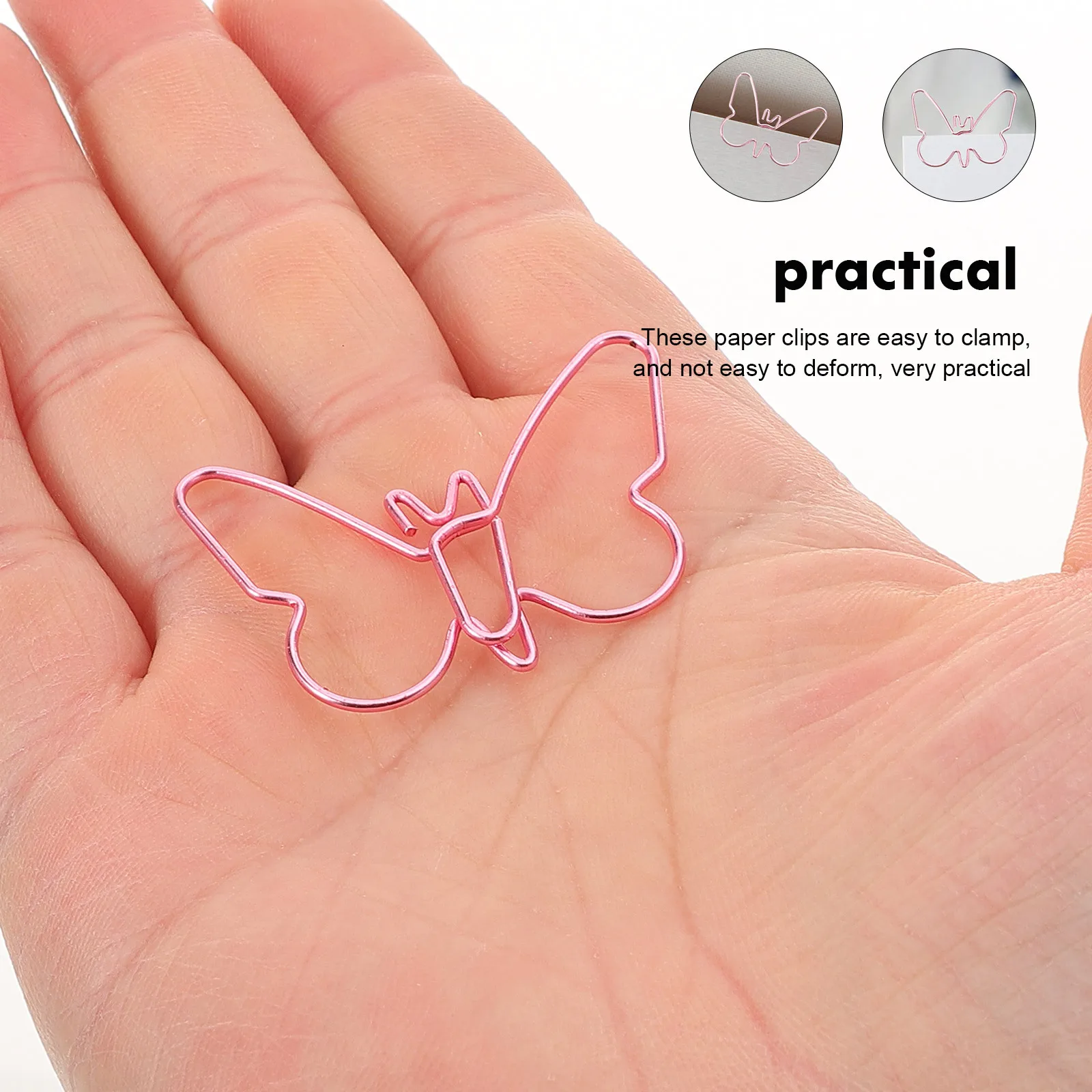 18pcs Cartoon Paper Clips Metal Office Supplies Creative Shaped Small Clamps For Document File Notebook Decoration Paper Clips