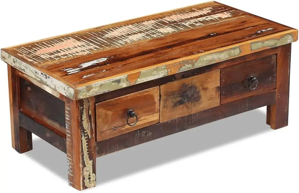 Table basse de style rétro T1, table centrale, tables d'appoint, table de canapé, table de cocktail, table de salon, rangement pour chambre à coucher, salon