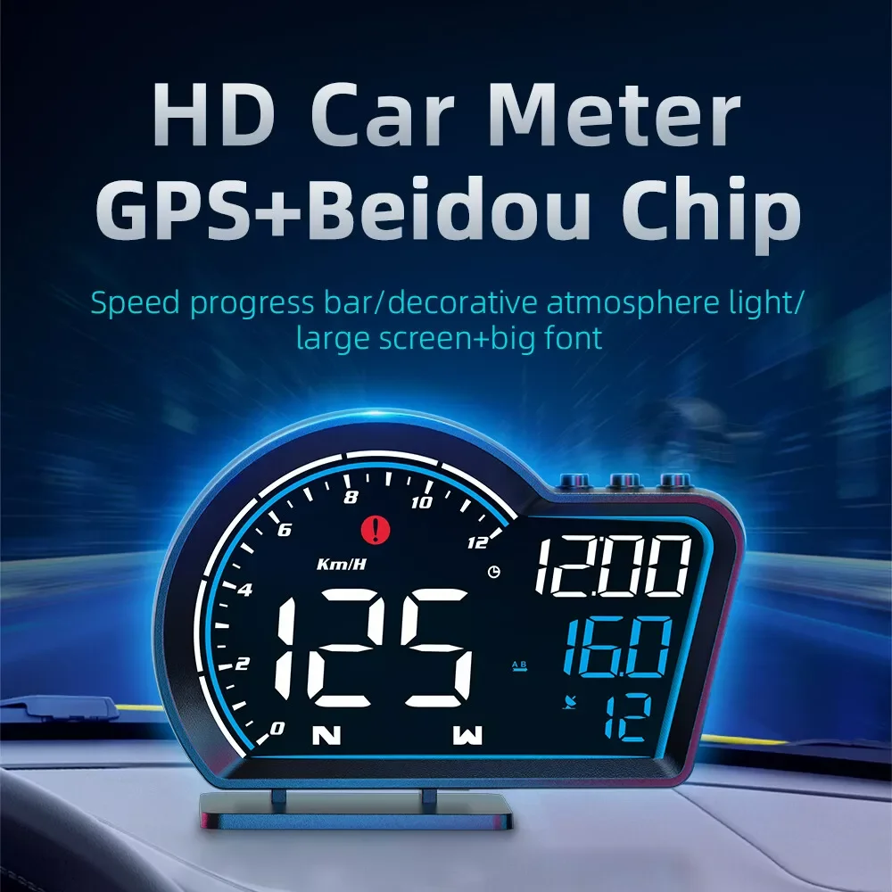 

G16 GPS HUD Head Up Display Speedometer Driving Distance Clock Overspeed Security Alarm Electronics Accessories Fit For All Car