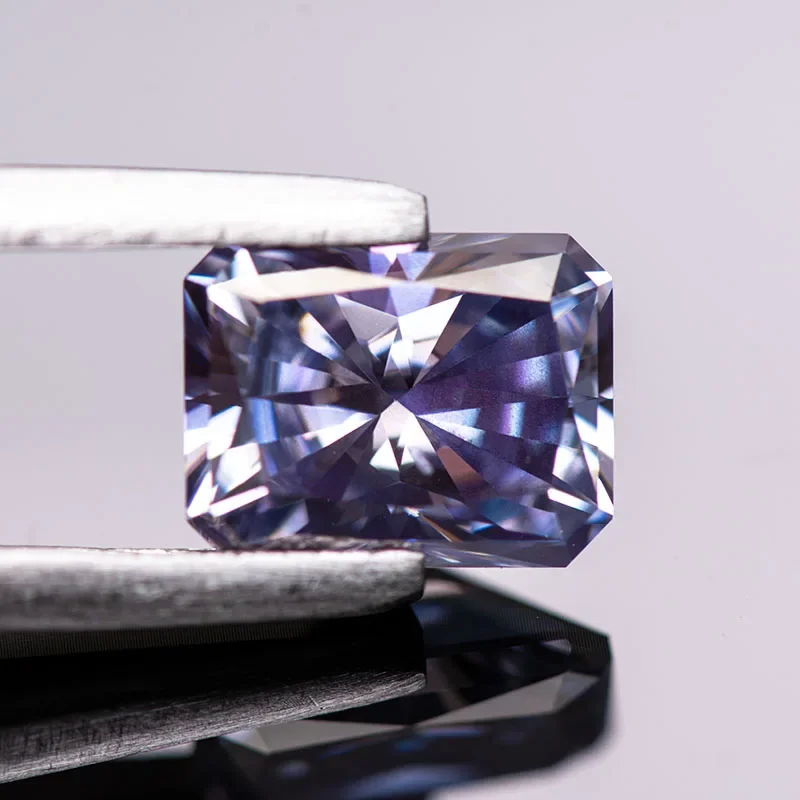 

Муассанит цвета лаванды, камень сияющей огранки с сертификатом GRA, код талии, бриллиантовый драгоценный камень, отлично подходит для изготовления ювелирных изделий на заказ