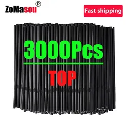 50-3000Pcs Black & Colorful Drinking Straws Milk Tea cocktail Straw Bar Wedding Party Kitchen Beverage Home Cola straw Wholesale
