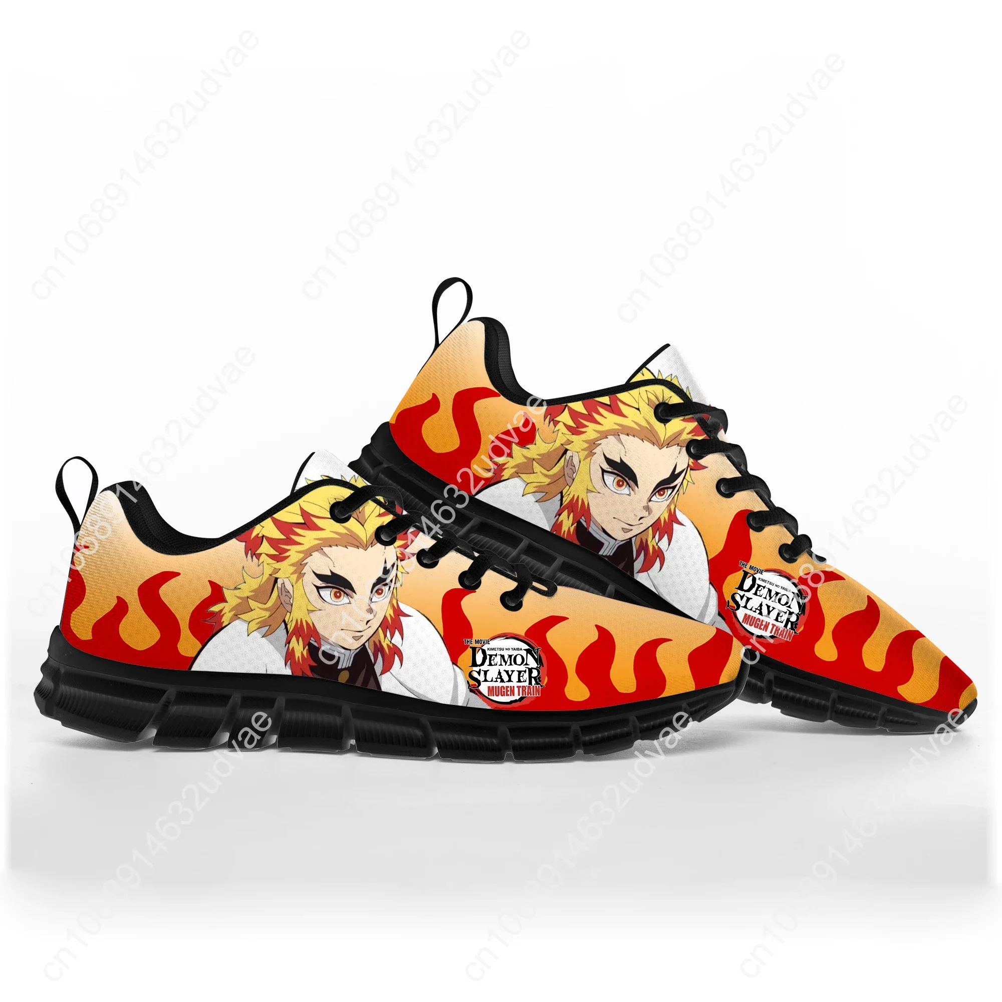 Japan Anime Cartoon Kyojuro Rengoku High Quality Fashion Sports Shoes Mens Womens Teenager Children Sneakers Custom Couple Shoe