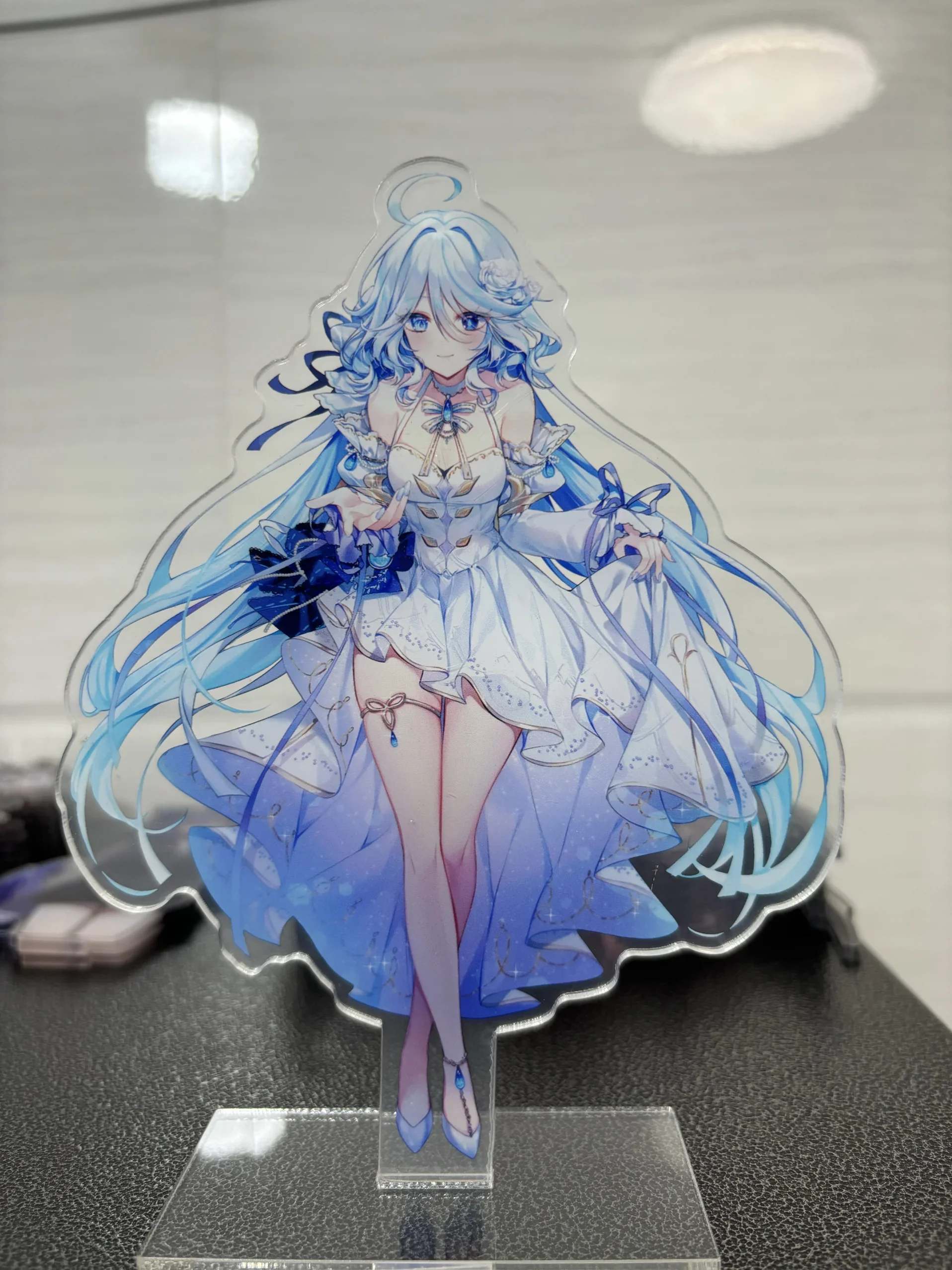 17CM Furina De Fontaine Focalors Genshin Impact Interlayer Acrylic Figure Stand Model Desk Display Decor Toy Birthday Present