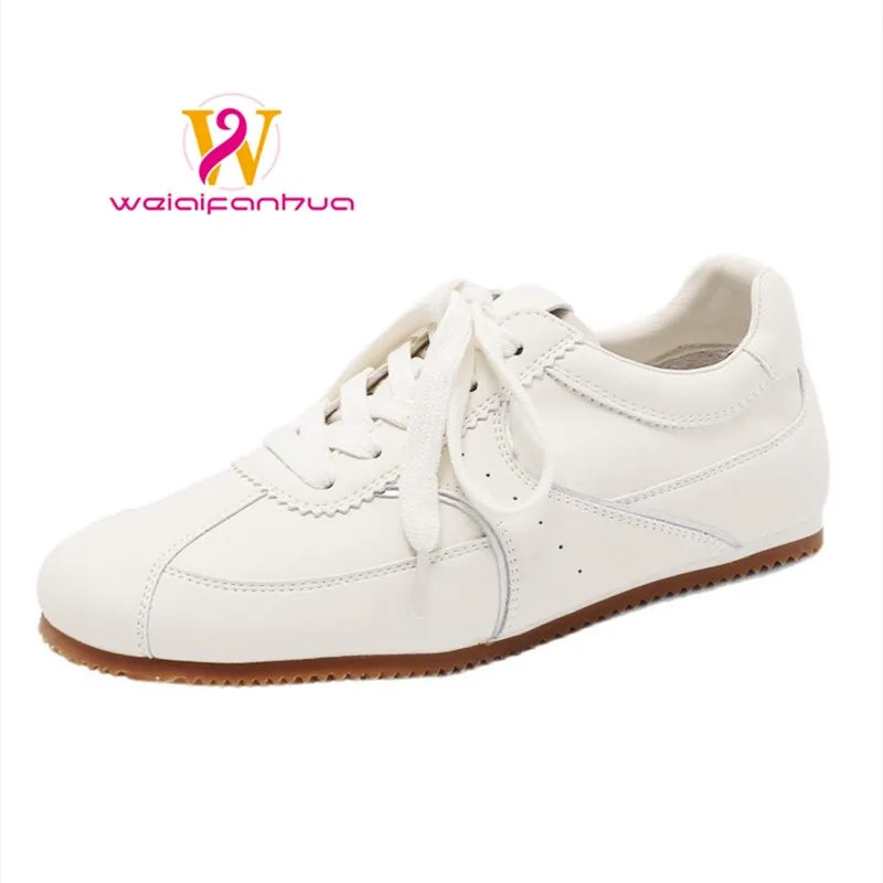 

Новые женские туфли 2026 года, повседневные туфли-балетки Dechen, туфли Agan, женские кроссовки на платформе класса люкс