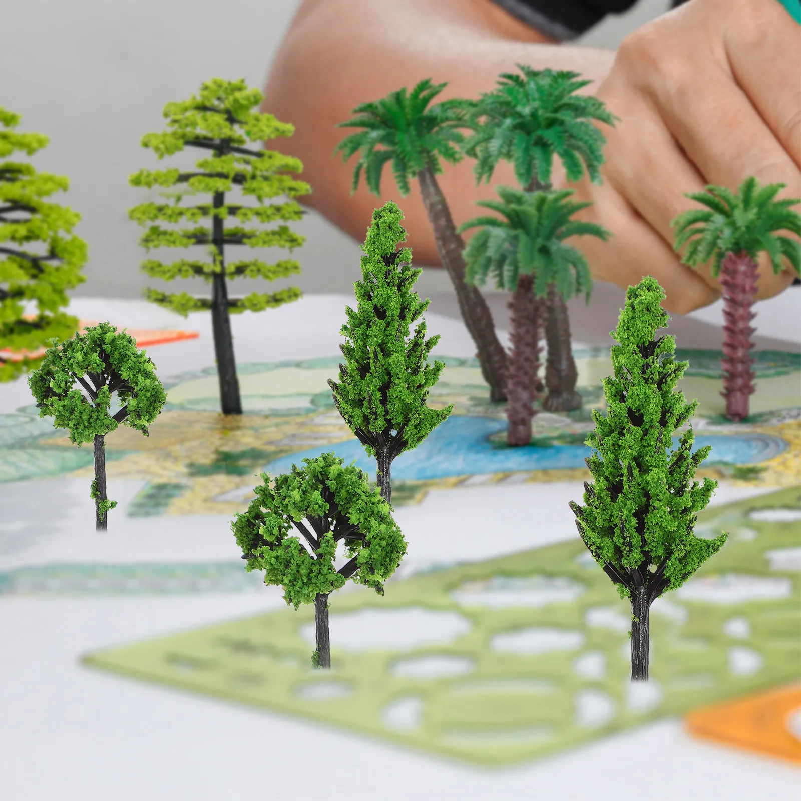 

30 шт. Имитация деревьев, пластиковые украшения для микроландшафта, декор для сказочного сада, песочницы, DIY, оформления сцен с бонсай, домашнего декора