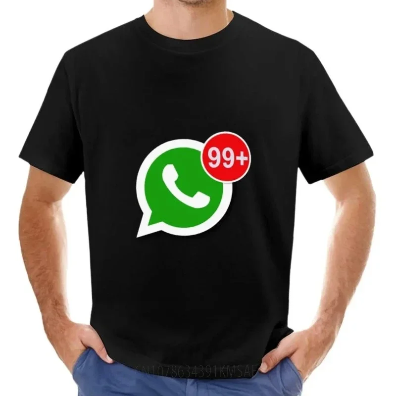 

Fun missed call 99+ Fashion printed T-shirt, men's casual summer wear 100% cotton personality street baggy top
