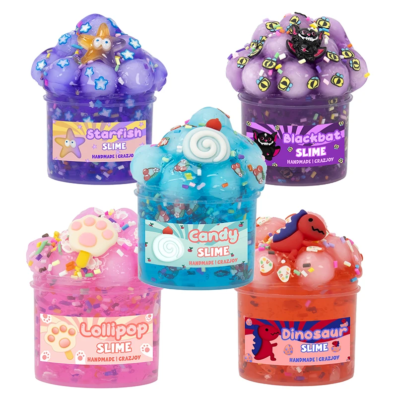 

UYJelly Cube Crunchy Crystal Slime kit Clear Sticky Slime Soft DIY Non-Sticky Stretchy Sludge Party Favors Birthday Gifts