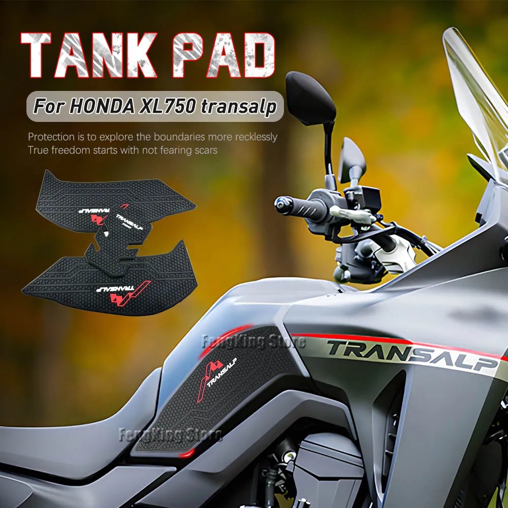 

For Honda XL750 Transalp 2023 2024 2025 Motorcycle Non-slip Side Fuel Tank Stickers Waterproof Pad Rubber Sticker Transalp