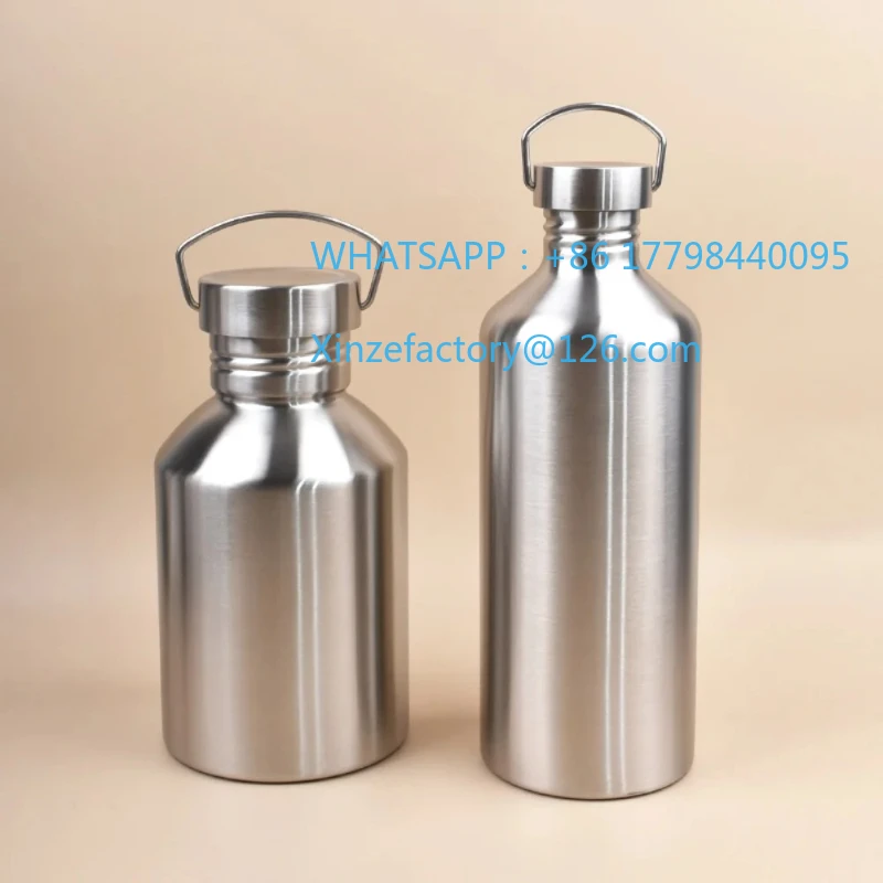 

Customizable 2L Drink Bottle for Sport Large Capacity Stainless Steel Sport Bottle Single-Layer Water Cup Metal