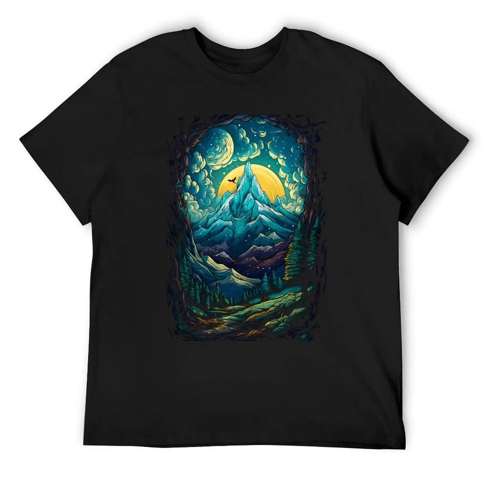 

The Lonely Mountain - Whimsical - Flying Dragon - Fantasy T-Shirt shirts graphic tee sublime plain t shirts men