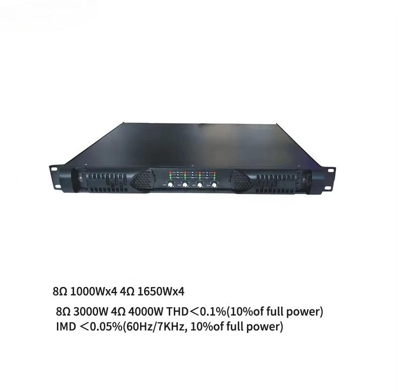DS4140 Factory Wholesale 4*1500Watts Universal Digital Amplifier 1U Class D Sound System Power Amplifier Aluminium Stage