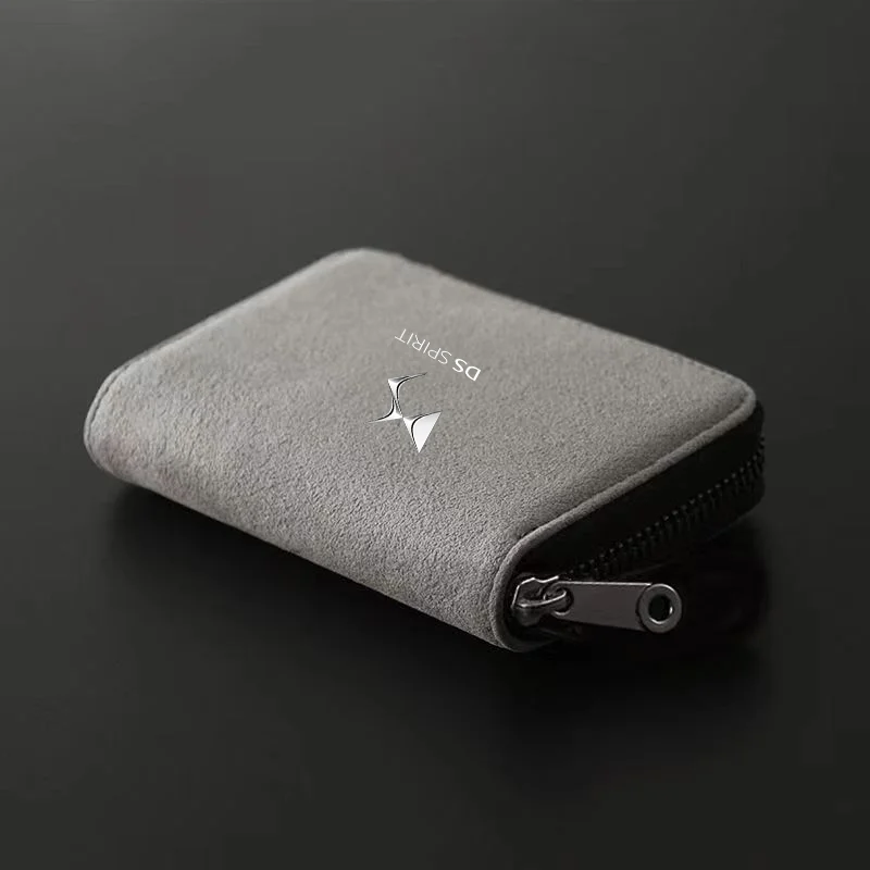 Suede Leather Portable storage box driver\'s license ID card storage bag For  DS SPIRIT DS3 DS4 DS4S DS5 5LS DS6 DS7 Storage Box