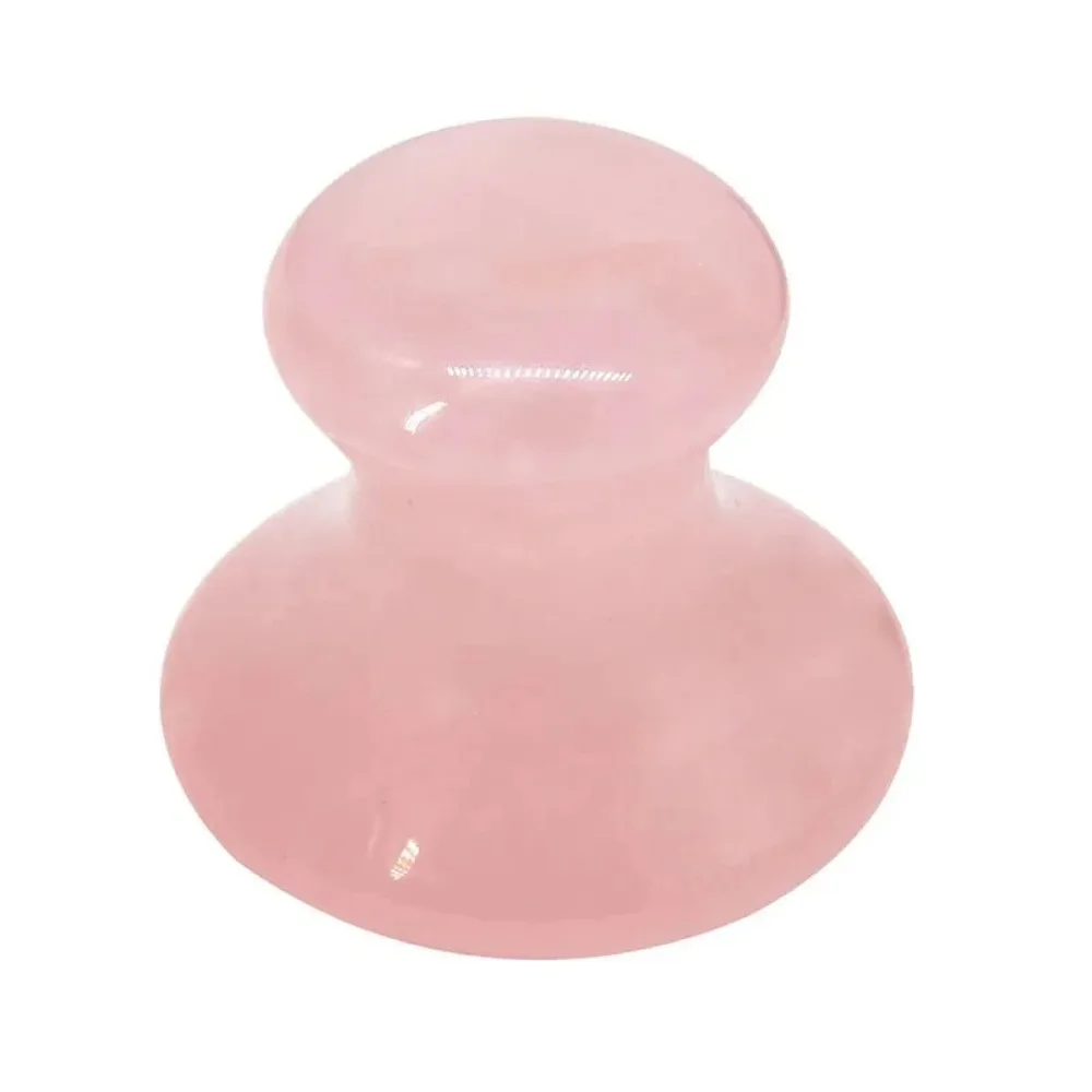 Outil Gua Sha en pierre de quartz rose naturel, rouleau de diversification de la pièce plus lente, masseur amincissant, planche à gratter pour le