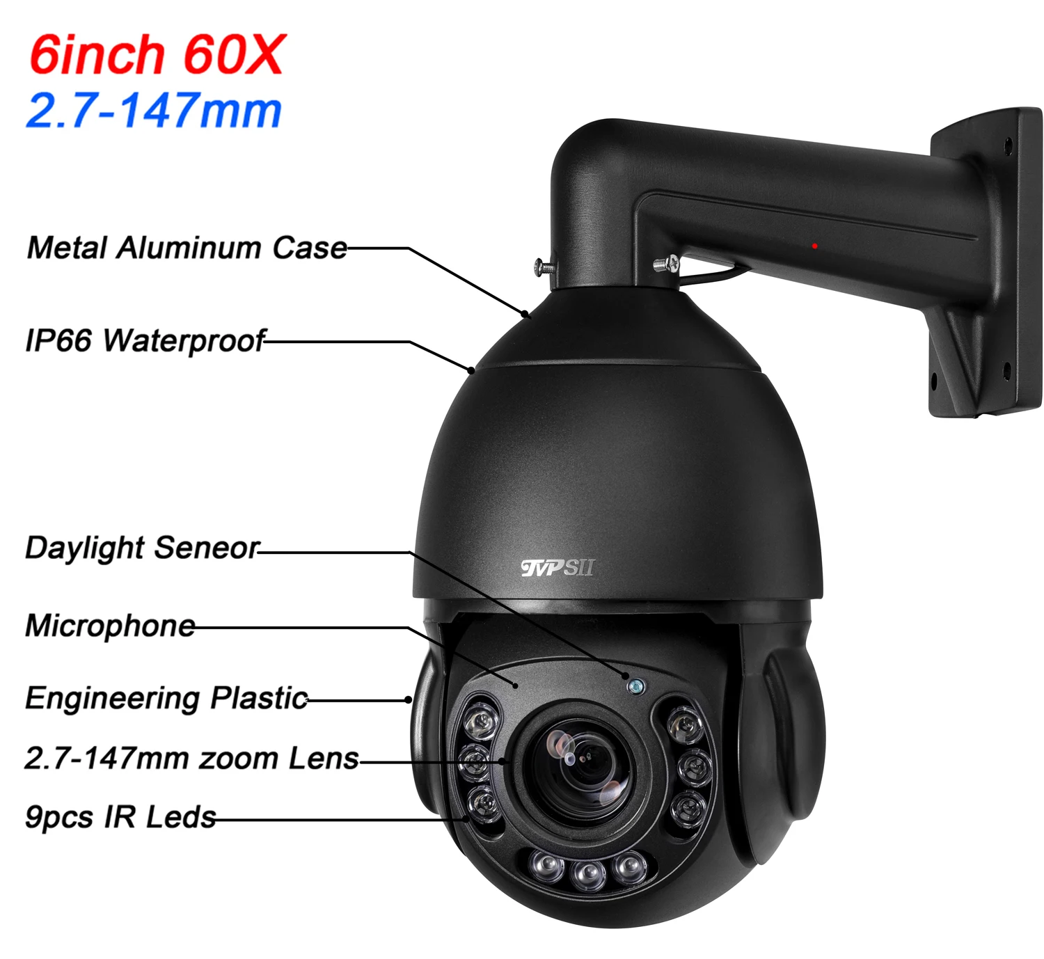 Max.256gb-Câmera IP Dome Externa, 8MP, 4K, H.265 +, 36X, Zoom Óptico, Rotação de 360 °, Áudio, ONVIF, POE, Velocidade PTZ, Preto, Rastreamento Automático