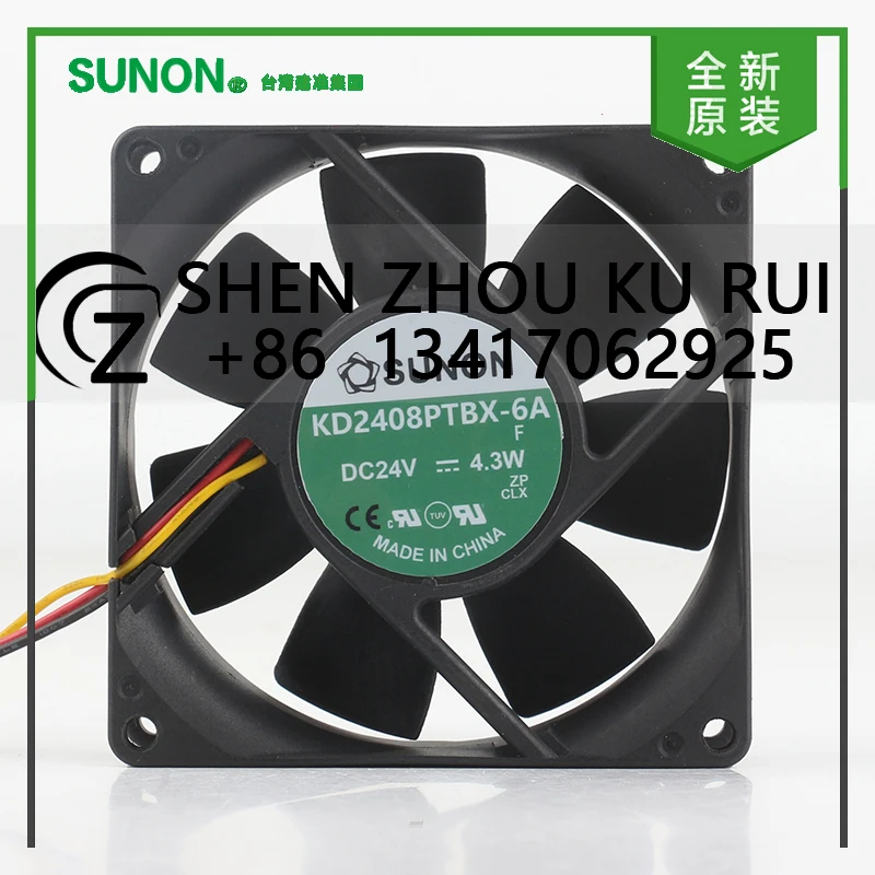 

Новый оригинальный Sunon 5 В 12 В 48 В постоянного тока 24 В 4,3 Вт AC EC 8025 80X80X25MM 8 см двойной шаровой преобразователь трехпроводной охлаждающий вентилятор KD2408PTBX-6A