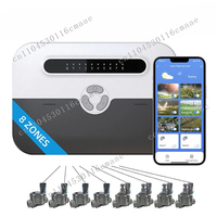 WiFi 8 Zone Smart Sprinkler Controller, Supports Rain Sensor Pump Control, Irrigation System, Works w/ Alexa, Google Home Tuya